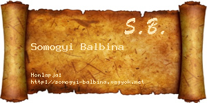 Somogyi Balbina névjegykártya
